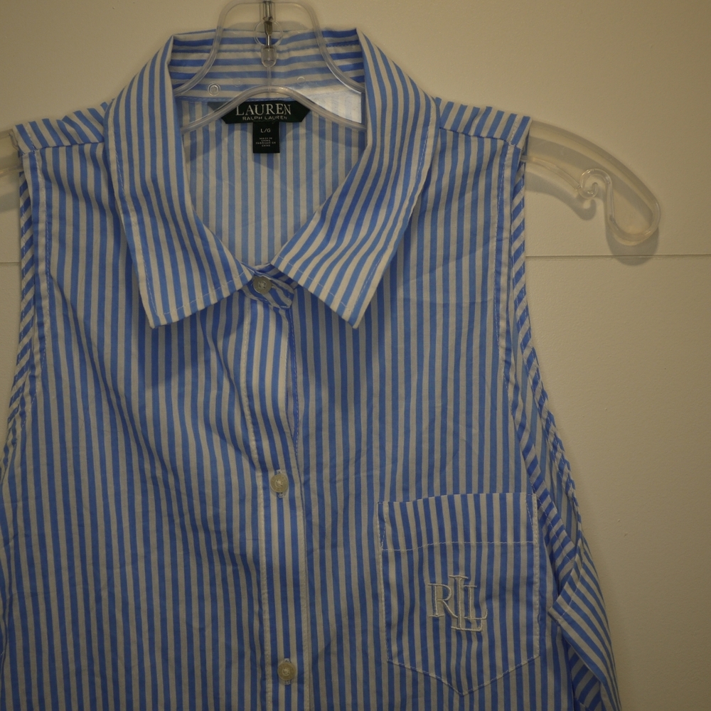 Lauren Sleeveless Collared Shirt Dress